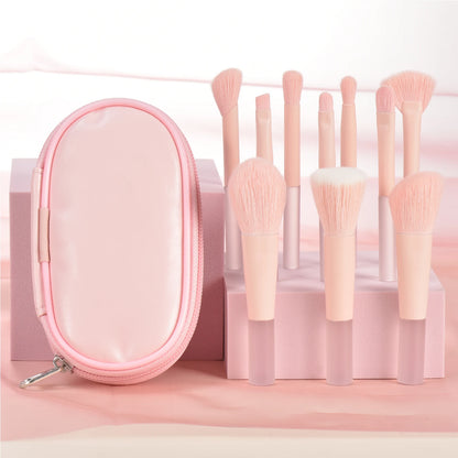 10 color Mini makeup brush Travel portable Makeup Tool Makeup Puff - Palm Brush Professional Makeup tool set Christmas gift