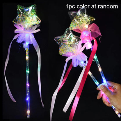 Glowing Magic Wand Flash Fairy Wand Children Kids Christmas Party Stalls Toys Halloween Small Gifts for Party Festival Bulk