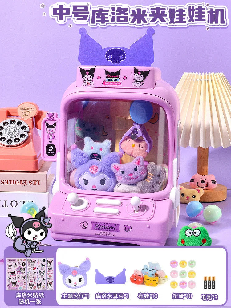 Sanrio Peripheral Children'S Toys Kuromi Claw Machine Clip Doll Machine Home Birthday Gift Girl Hand Toy Boy Toy Christmas Gift