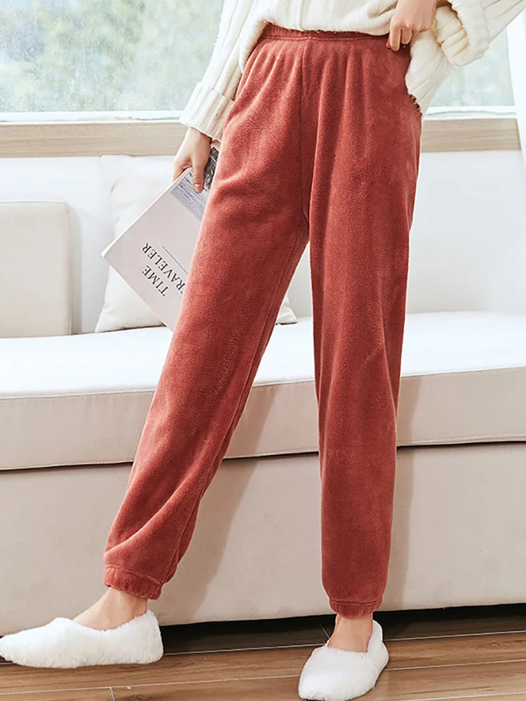 HELIAR Women Winter Velvet Sets Pullover And Elastic Waist Pants Sets Casual Warm Cashmere Sets Women 2025 Autumn and Winter
