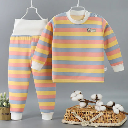 Thicken Warm Plush Children Sets Kids Clothes Boy Girl Underwear Suits Autumn Winter Children Clothinng Tops Hight Waist Pants