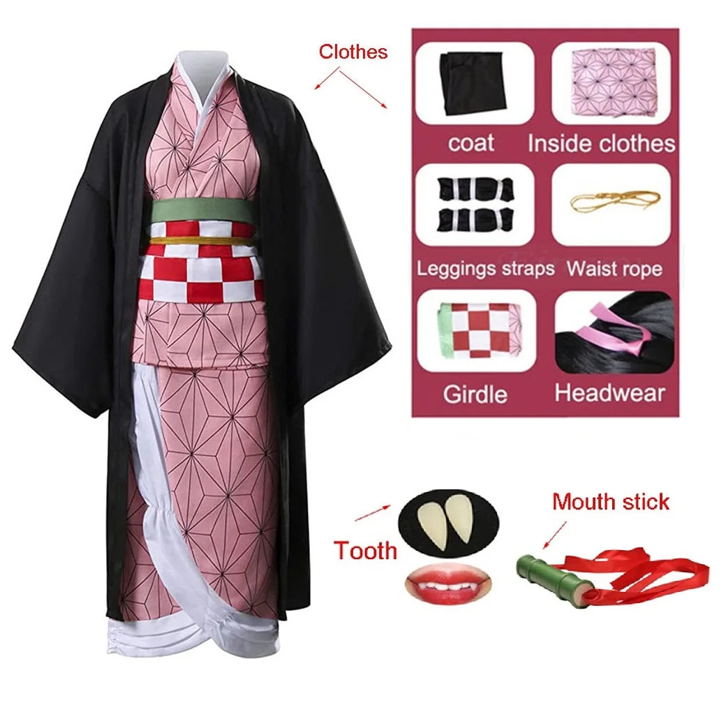 EtherealBe Demon Slayer Nezuko Cosplay Costume Set