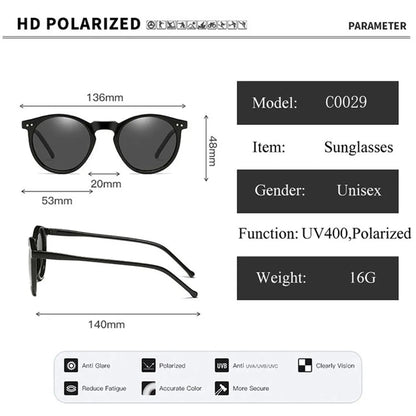 Polarized Sunglasses Men / Women Retro Round Vintage  Sun Glasses UV400