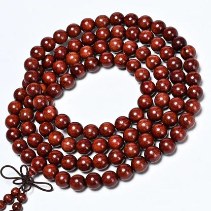 African Lobular Red Sandalwood Beads Zambia Red Sandalwood Hand String 8mm 108 Rosary Beads Men's and Women's Bracelet Wholesale
