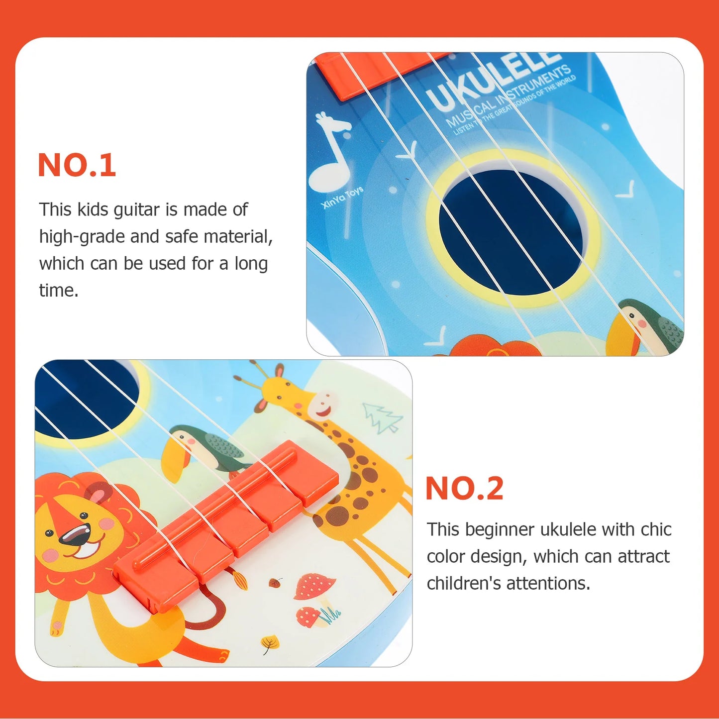 Children's Guitar Ukulele for Beginner Kids Practice Musical Instruments Accessories Plastic Small Toddler