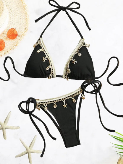 Peachtan thong bikini women push up beach swimwear 2 piece swimsuit 2024 women bikini bathing suit summer women beachwear