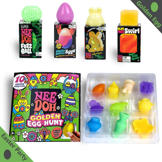 2026 New Needoh Golden Egg Treasure Hunt Box Toy With Squishy Surprise Stress Relief Squeeze Kids' Easter Party Toy