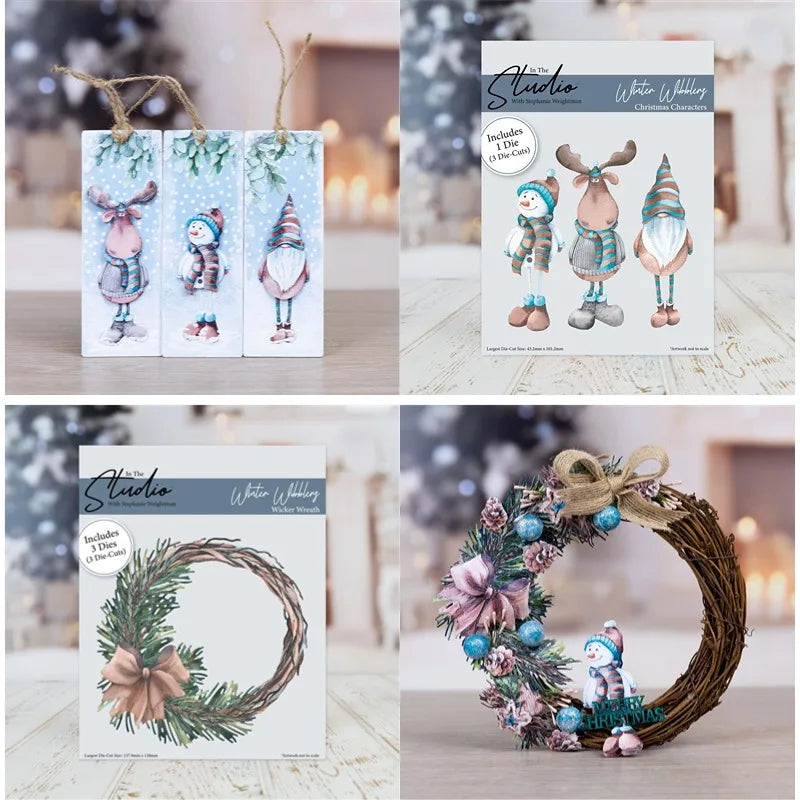 Christmas Characters  craft metal cutting dies mold  strips sheet scrapbook paper craft knife mold blade punch stencils dies