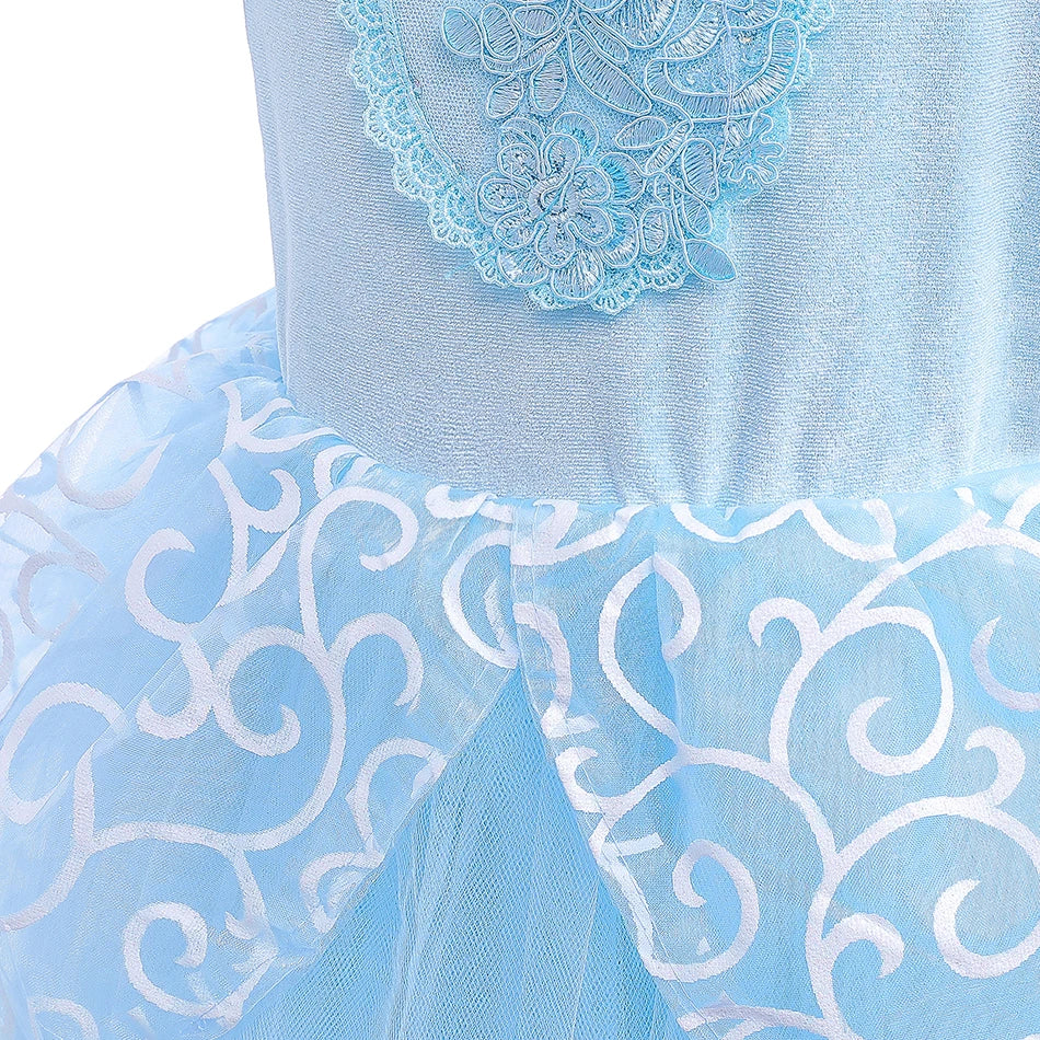 Kids Cosplay Costume Girl Summer Pageant  Fantasy Children Cinderella Carnival Clothes Princess Birthday Dress 2-10 Year
