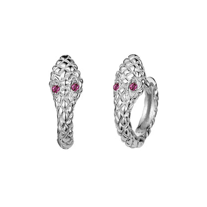 925 Sterling Silver Needle Pave Crystal Snake Type Stud Earrings for Women Simple Cute Animal Earrings Fashion Delicate Jewelry