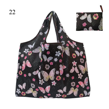 Foldable Large Shopping Storage Bags For Groceries Recyclable Grocery Tote Pouch Eco-Friendly Heavy Duty Washable Shopper Bag