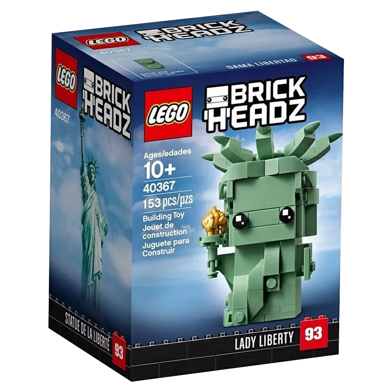 Lego Block Square Head Series 40367 40378 40421 40443 Statue of Liberty Square Children's Toy Gifts