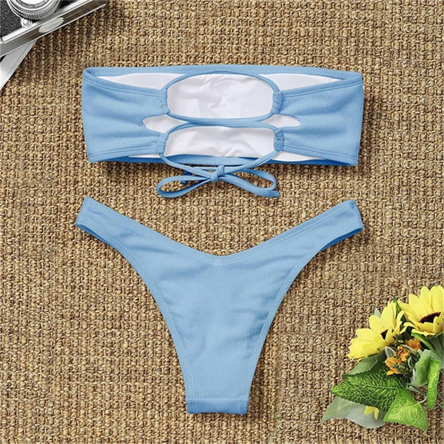 Women'S Bikini High Waisted Tummy Control Two Piece Swimsuit Plus Size Comfortable Swimwear Brazilian Bathing Suit  купальник