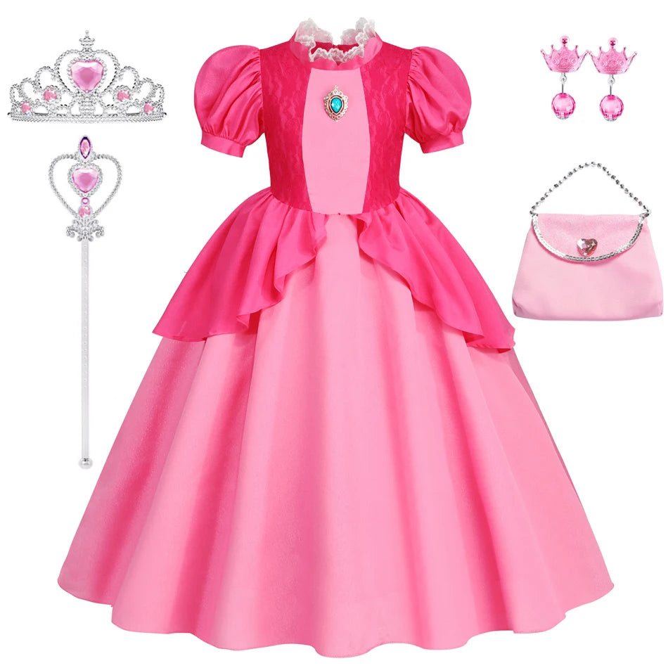 EtherealBe Peach Princess Halloween Costume for Kids