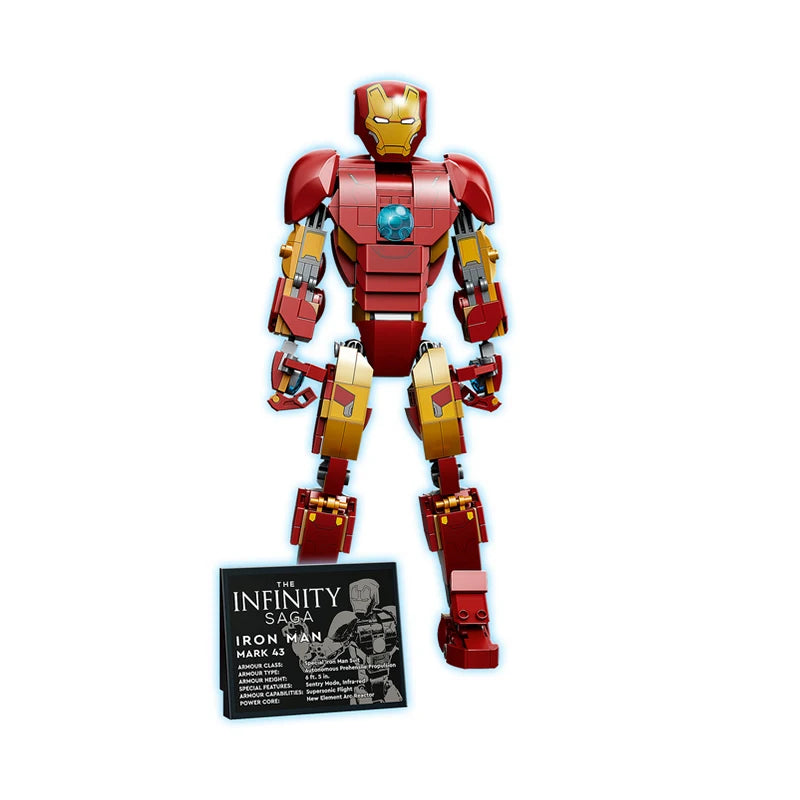 LEGO, Marvel, Superhero 76206, Iron Man, Doll, Anime Model, Children's Building Blocks, Toy Gift