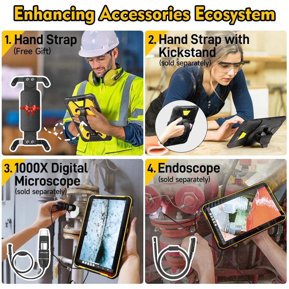 Ulefone Armor Pad 2 Rugged Tablet, 11" 2K, 18600 mAh ,IP68/IP69K Android 13 NFC GPS 4G Tablet Up to16GB +256GB LED Camping light