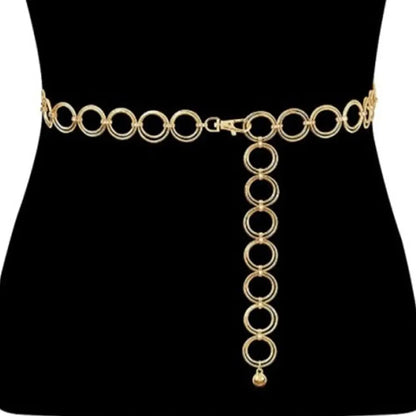 Punk Hip Hop Style All-match Waist Chain Sun Vintage Metal Womans Belt For Dress Vintage High Waist Chain Belt for Women