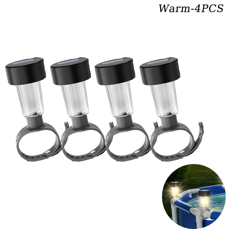 6 packages Solar Pool Light Frame on the ground for swimming pool outdoor pool fence decorative accessories Waterproof LED