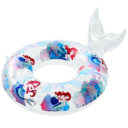 PVC Swimming Lifebelt Ring Smooth Mermaid Swimming Pool Floaters Wear-Resistant Children Convenient Portable for Summer Vacation