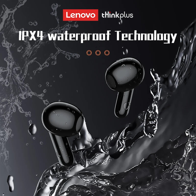 Choice Lenovo LP49 Bluetooth 5.4 Wireless Earphones Noise Cancelling Gaming Earbuds HD Call Waterproof Sport Headphones With Mic