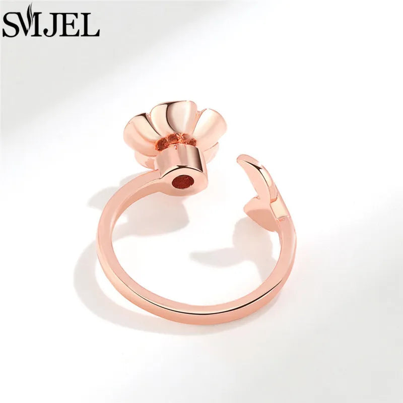 Vintage Dandelion Anxiety Ring Fidget Spinner Rings for Women Stackable Finger Ring Anti Stress Engagement Jewelry Rotate Gifts