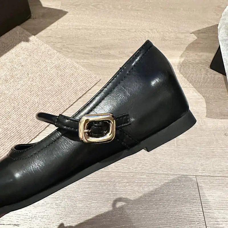 Shoes for Women New Fashion Medium Heeled Women Single Shoes Soft and Comfortable Red Ballet Shoes Zapatos De Mujer