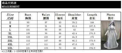 Women Deluxe Witch Dress Medieval Renaissance Maxi Train Dress Halloween Devil Pagan Witch Wedding Cos Costume Hooded Gown Robe