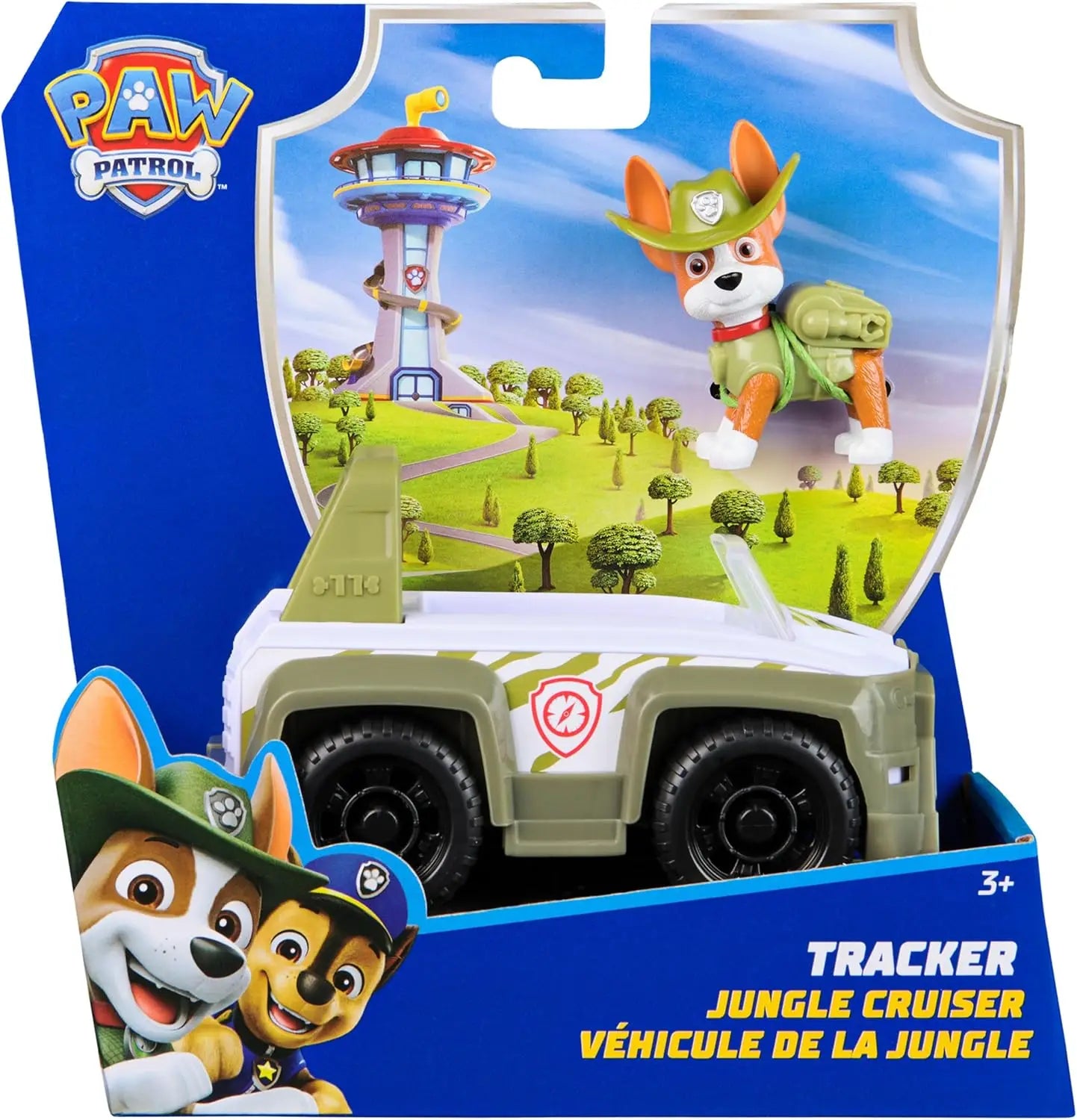 Original Paw Patrol Rex’s Dinosaur Rescue Vehicle with Collectible Action Figure Anime Doll Kids Toy Birthday Christmas Gift