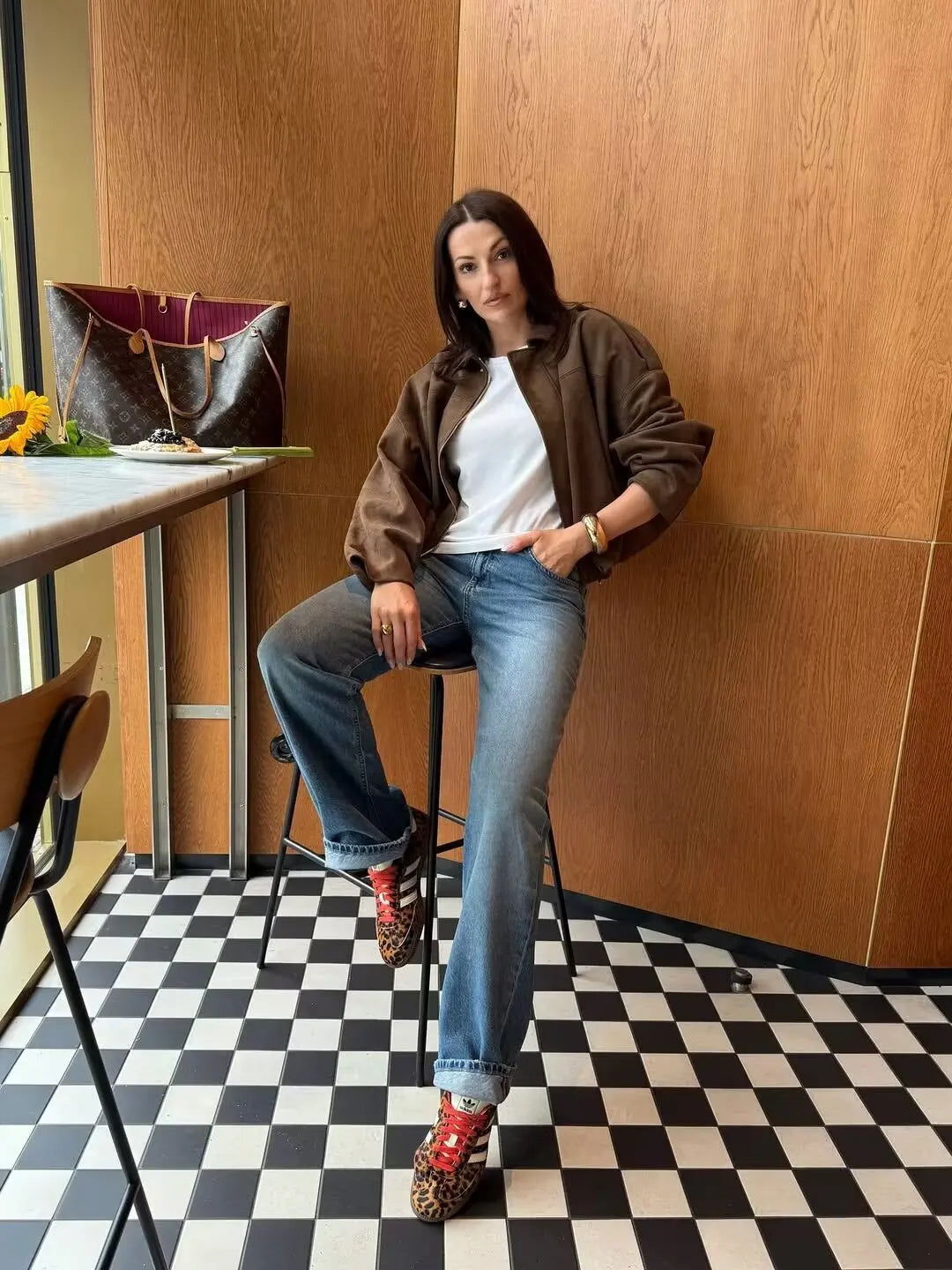 Women's 2025 new Jackets Autumn Fashion Loose Bat Sleeves Elegant Women's Jackets Chic Street Youth Autumn Long Sleeves Coats