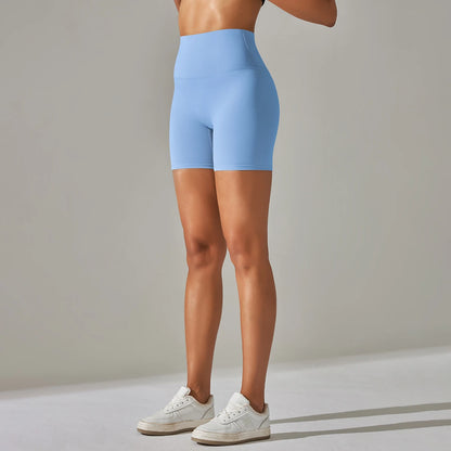 Summer Women Yoga Shorts Naked Feel Sports Shorts  Fitness Tights High Waist Gmy Running Push Up Clothes Workout Cycling Shorts