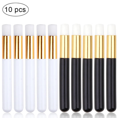 10-piece EtherealBe makeup brush set for eyelash care with soft bristles and stylish handles