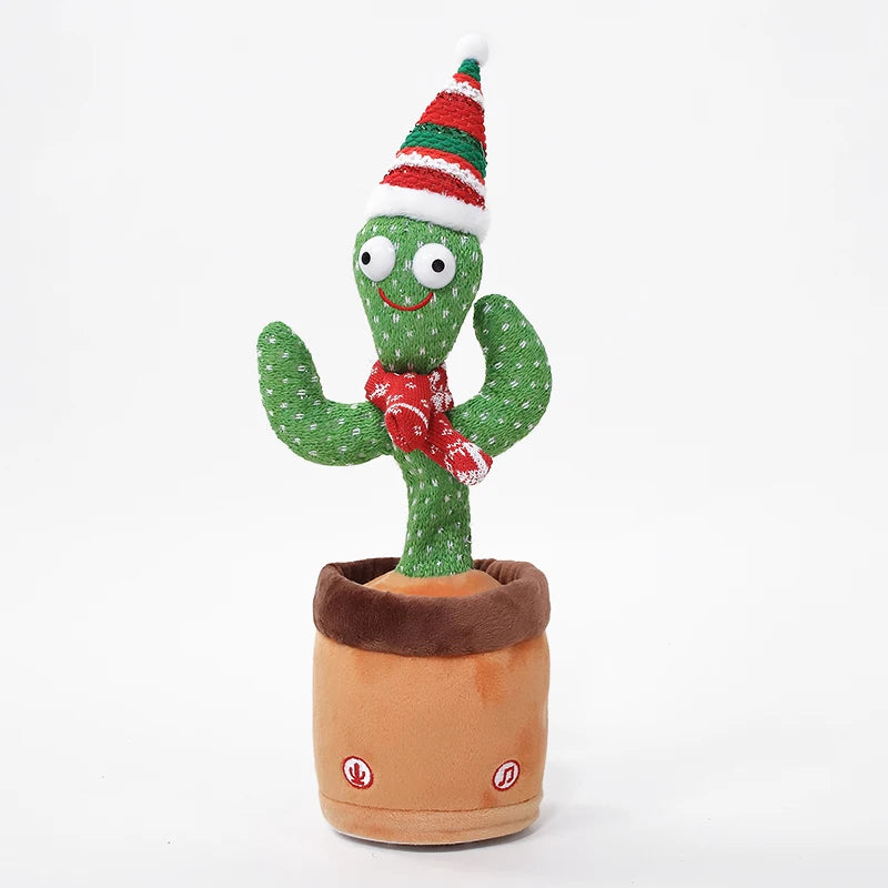 33cm Cactus Plush Toy Dancing Talking Cactus Lifelike Toy Kawaii Plush Glowing Cactus Doll Decoration Christmas Gift Collection