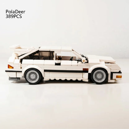 PolaDeer 389PCS MOC DIY 1986 Turbocharged racing car RS500 Building Blocks Assembly model toy brick Children's birthday gifts