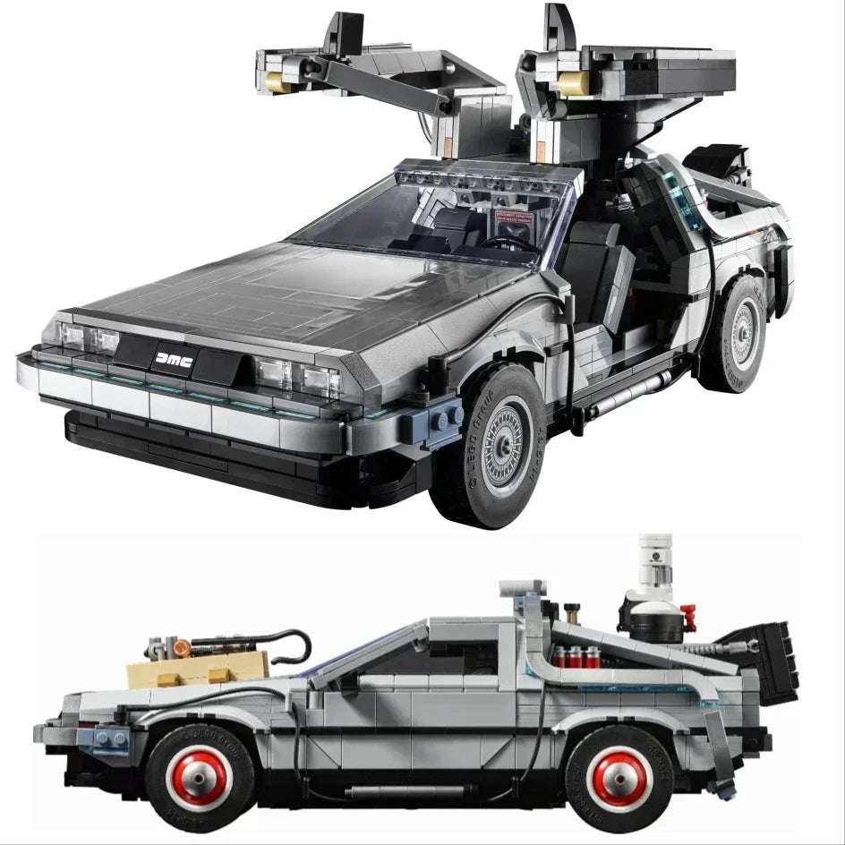 LEGO 10300 DeLorean Back to the Future Time DMC-12 Machine Sport Car Building Blocks Fit Bricks Toys for Kids Chritmas Gift Set