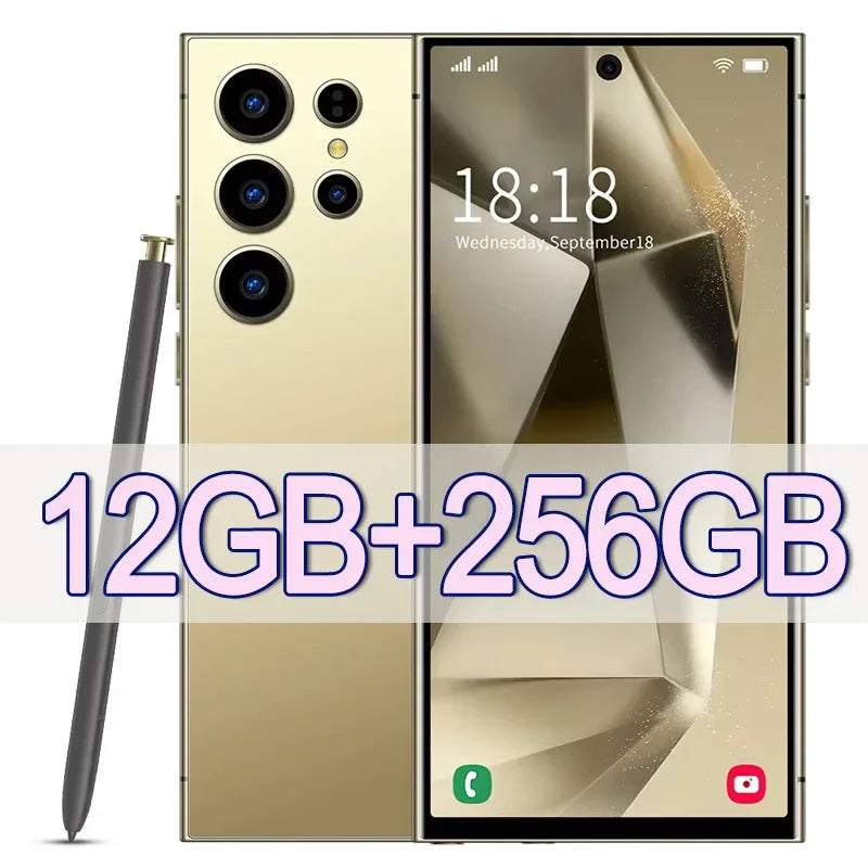 2025 New S24 Ultra 7.3HD Original Smartphone Global Version 4G 5G Dual SIM Cellphones Android14 Cell Phone 8000mAh Mobile Phones