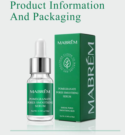 MABREM Pomegranate Fine Pores Face Serum Whitening Plant Skin Care Anti Aging Anti Wrinkle Cream Reduce Acne Marks Care 10ml