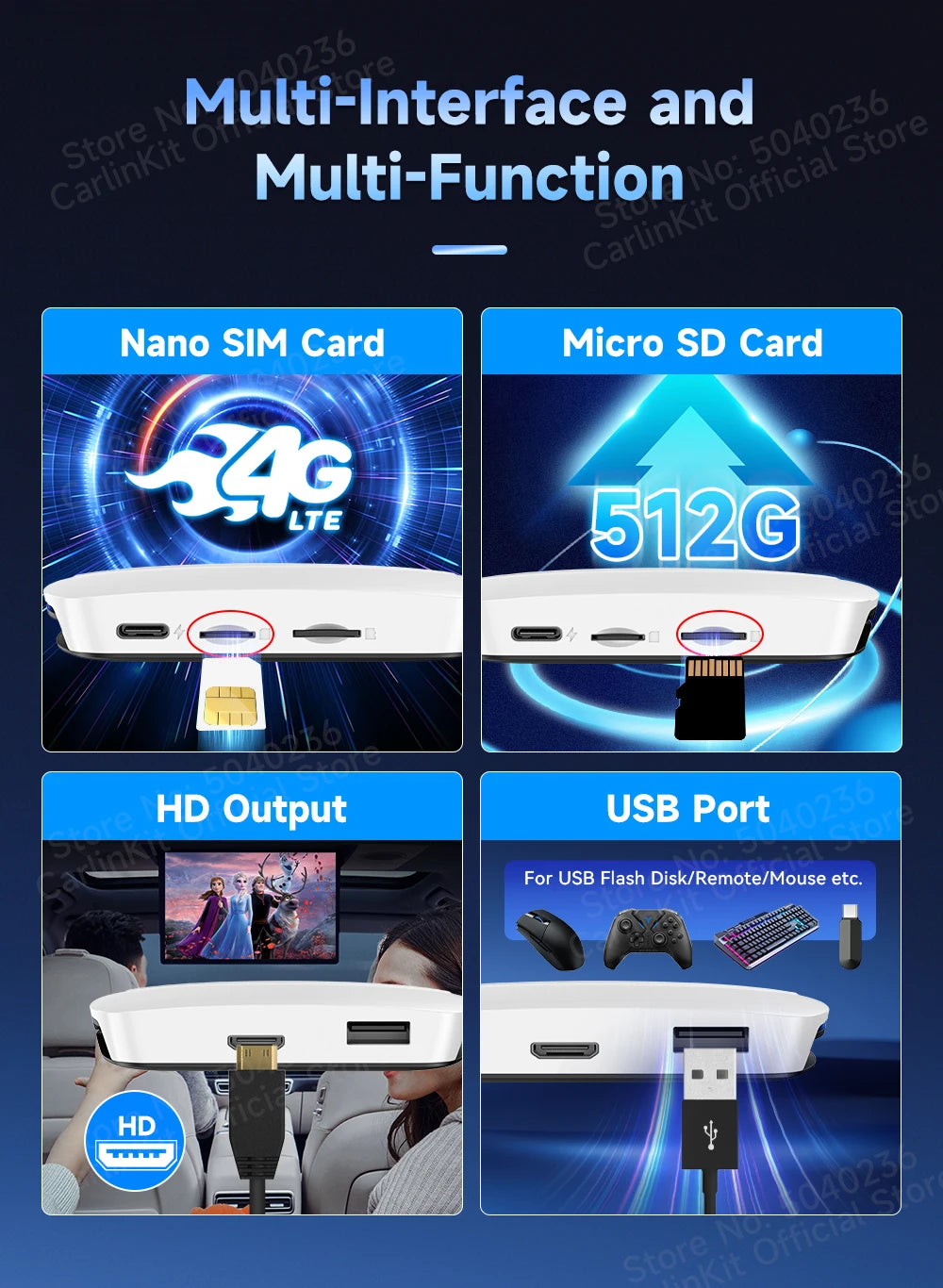 HDMI CarlinKit 8G+128G CarPlay Ai Box Android 13.0 Wireless Android Auto&CarPlay SM6225 Qualcomm 8-Core For Netflix Smart TV Box