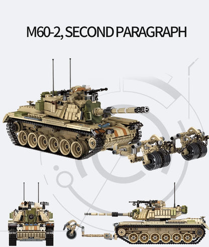 WW2 Military Leopard 2A4 Battle Tank Series Building Blocks Brick Model MOC Army Weapon Boy Set Kid Toy Childrens Christmas Gift