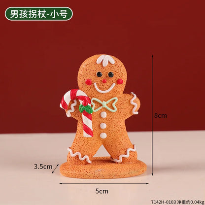 Christmas Gingerbread Man Doll Tree Pendant Ornaments Holiday Party Supplies Home Party Navidad Christmas Decoration Kids Gift