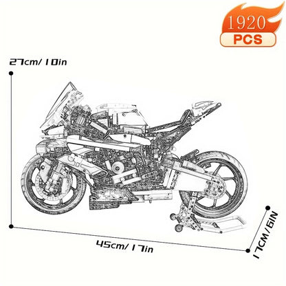 In stock Technical Motorcycle Motorbike Moc Modularize Create Ideas Building Blocks Model Toy Gift 1872pcs 42130