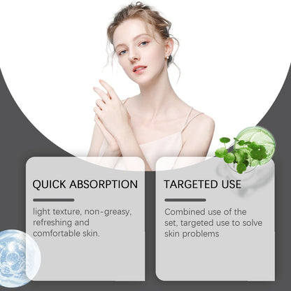 Facial Serum Skin Care Sets 5PCS Hyaluron Acid Vitamain C Niacinamide Fade Wrinkle Shrink Pores Moisturizing Brighten B5 Essence