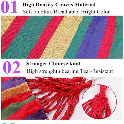 Camping hammocks - Portable hammocks Single or double hammocks Outdoor and indoor camping accessories with slings and hooks