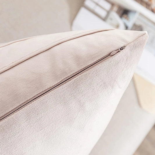 Inyahome New Art Velvet Yellow Blue Pink Solid Color Cushion Cover Pillow Cover Pillow Case Home Decorative Sofa Throw Decor