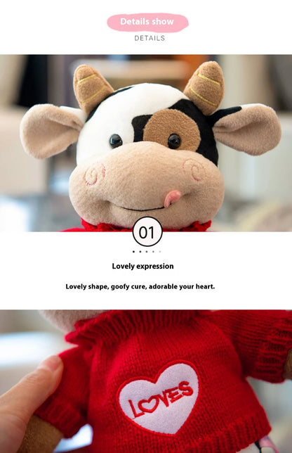 Hot toys Cute Cow Doll Little Cow Plush Toy Chinese Zodiac Cow Doll Cloth Doll New Year's Gift Girl's Birthday Gift