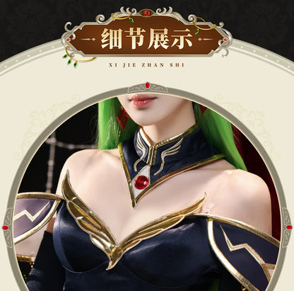 2025 New CC Cosplay Costume Halloween Christmas Role Playing C Geass Mooyiyi cos Queen Dress Gorgeous and elegant 1:1 restore