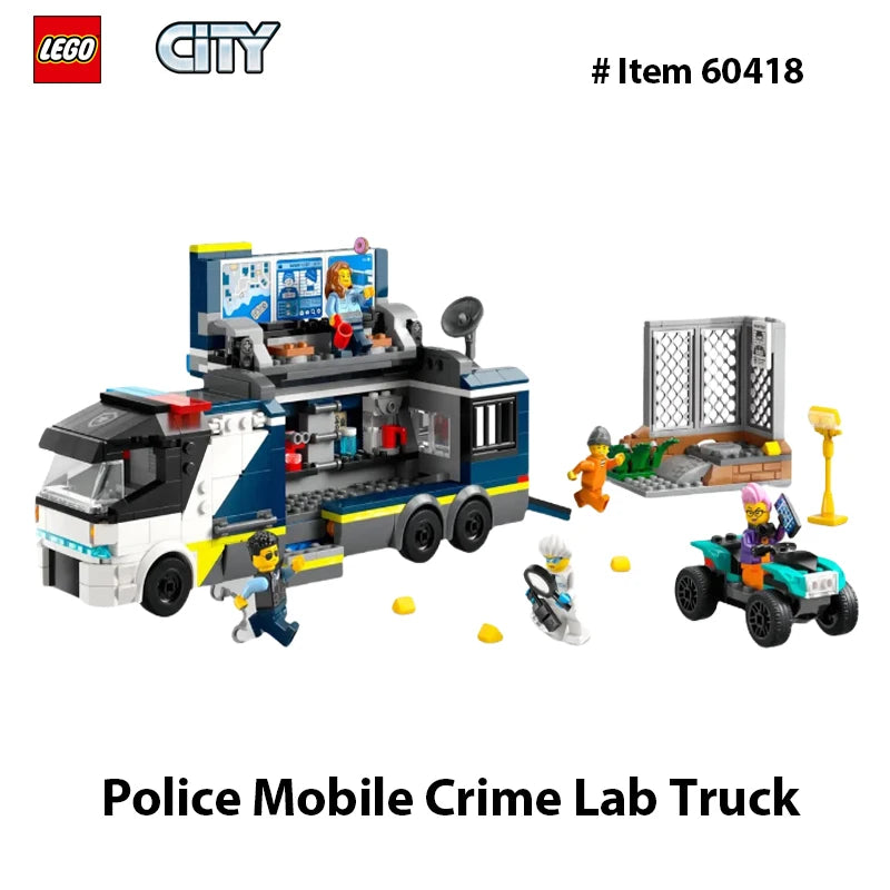 LEGO 60418 City Police Mobile Crime Lab Truck Toy, Pretend Play Police Toy,  Police Truck Toy for Kids Ages 7 Plus