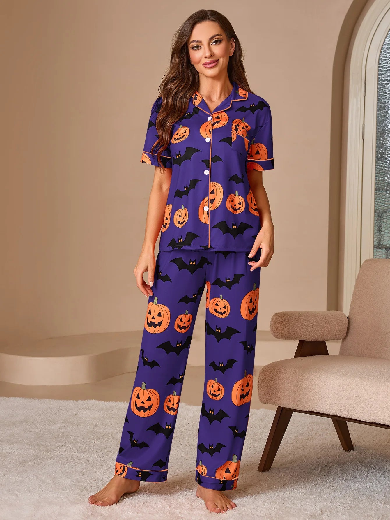 Women's Pajamas Set Pijama Pajama Sets Sleepwear Women's Home Clothes Woman Halloween Womens Suit Sleep Lounge Underwear