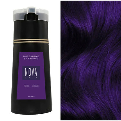 Nova Hair Dyeing 3-in-1 Hair Care Shampoo Natural Fast White Hair Dyed Black Hair Dye Lasting Convenience Men Women Hair Care