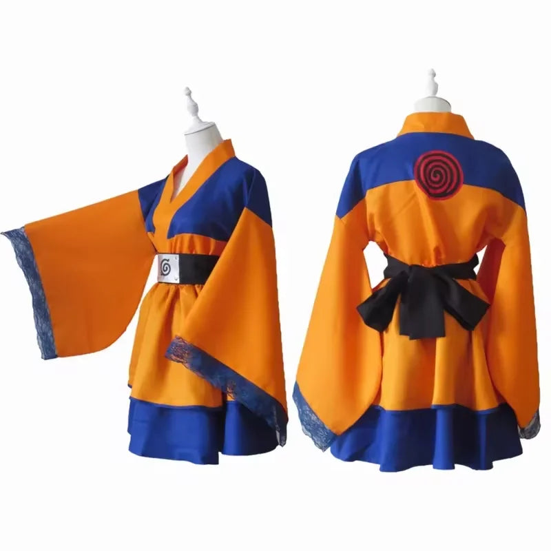 Lolita Anime Dress for Women Cosplay Costume Akatsuki Kimono, Maid Dress Uchiha Sasuke Clothes Suit Styles