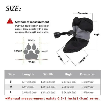 Ready Stocked 4pcs/set Waterproof Pet Dog Shoes Chihuahua Anti-slip Rain Boots Footwear For Small Cats Dogs Puppy Booties